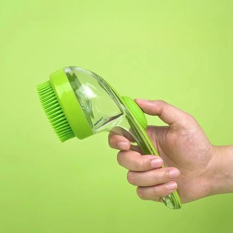 2-in-1 Pet Grooming Brush: Massage & Bath Scrubbing Tool for Dogs and Cats - Gentle Exfoliating and Lathering for Soothing Wash